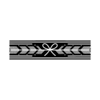 Minimalist Black and White Geometric Decorative Border Element vector