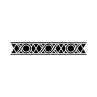 Geometric Border in Black and White on Gradient vector
