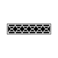 Geometric Black and White Border on White Background - Element vector