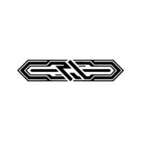 Geometric Tech Black on White, Abstract vector