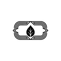 Minimalist Leaf Organic, Geometric, and Decorative Emblem vector