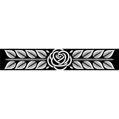 Elegant Black and White Rose Ornament