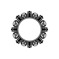 Art Deco Circular Frame, Decorative Ornament, Illustration vector