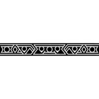Elegant Black Geometric Border on White Background - Pattern vector