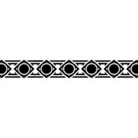 Geometric Border Pattern Monochrome Element - Decorative vector