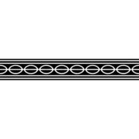 Geometric Border Ornament in Black and White, Minimalist - Pattern vector