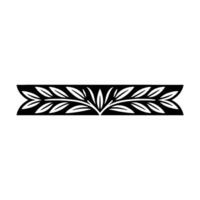 Minimalist Leafy Border on White Background vector