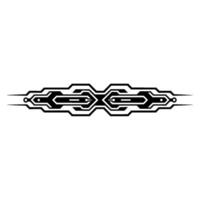 Tech Border, Modern Geometric Ornament, Digital Circuitry vector