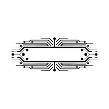 Minimalist Tech Circuit Board on Light Gray Background - Circuit board vector