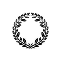 Minimalist Laurel Wreath on Offwhite Background vector