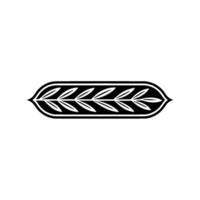 Elegant Black and White Leafy Element for Branding vector