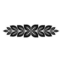Black and White Floral Element on Gradient Background vector