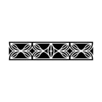 Minimalist Geometric Border Ornament in Black and White - Illustration vector