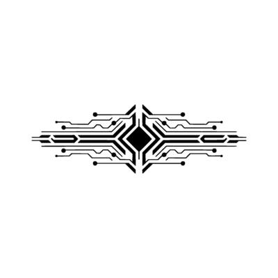 Abstract Circuit Board Element on White Background - Circuit board