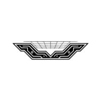 Geometric Tech Element, Abstract Circuit Board Shape vector