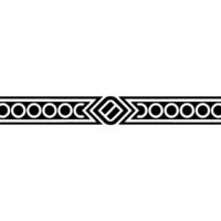 Minimalist Geometric Border in Black and White - Symmetrical vector