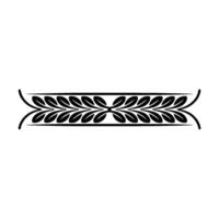 Elegant Black Leaf Border on Gradient Background - Element vector