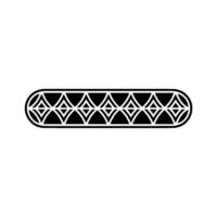 Geometric Black White Decorative Border, Minimalist Style vector