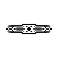 Abstract Circuit Board Geometric Tech Element on White vector