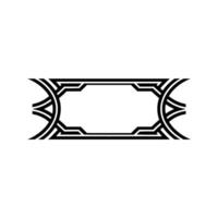 Art Deco Frame Elegant Geometric Border on White - Art deco vector