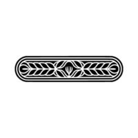 Elegant Black White Ornamental Border - Symmetry vector