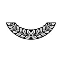 Elegant Black and White Leafy Border, Minimalist vector