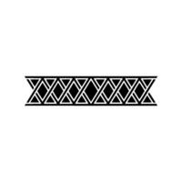 Geometric Border Black and White Diamond Pattern - Abstract vector