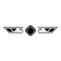 Minimalist Tech CPU Chip Geometric Elements on White vector