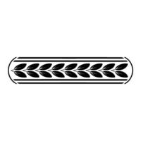 Minimalist Laurel Wreath Border on White Background vector