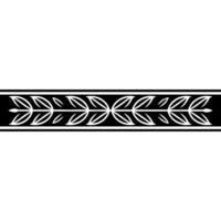 Minimalist Botanical Black and White Border vector