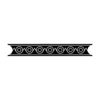 Minimalist Black Ornament on Gray Background vector