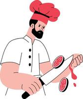 A hand drawn illustration showing hand cut of a person vector