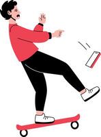 A hand drawn illustration showing a phone drop vector
