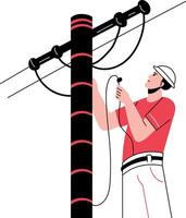 A hand drawn illustration showing power pole vector