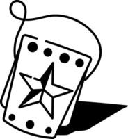 A hand drawn style icon of shoulder bag vector