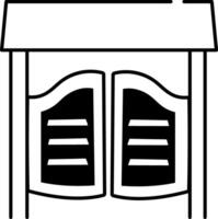 A sketchy style icon showing a bar door vector