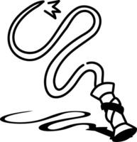 A hand drawn style icon of lasso rope vector