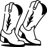 A sketchy style icon showing cowboy shoes vector