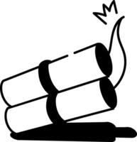 A sketchy style icon of dynamite bomb sticks vector