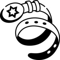 A sketchy style icon denoting cowboy belt strap vector