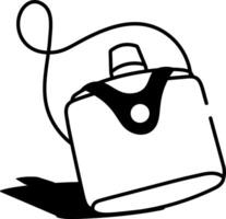 A hand drawn style icon showing beer flask vector