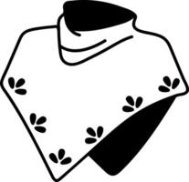 A drawing style icon of a mexican poncho vector
