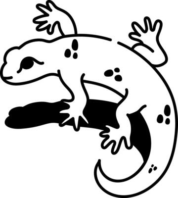 A sketchy style icon representing desert lizard
