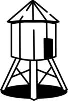 A sketchy style icon representing water tank vector