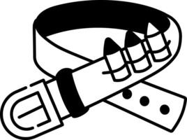 A sketchy style icon representing bullet belt vector