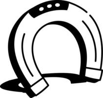 A sketchy style icon representing a horseshoe vector