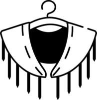 A doodle style icon showing shawl vector