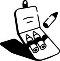 A drawing style icon depicting bullet pouch vector