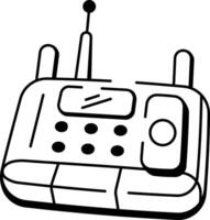 A doodle style icon showing iot device vector
