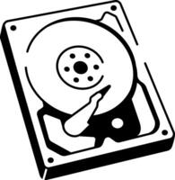 A sketchy style icon showing hard drive vector